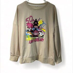 Women's Printed Sweater Beige Size L New